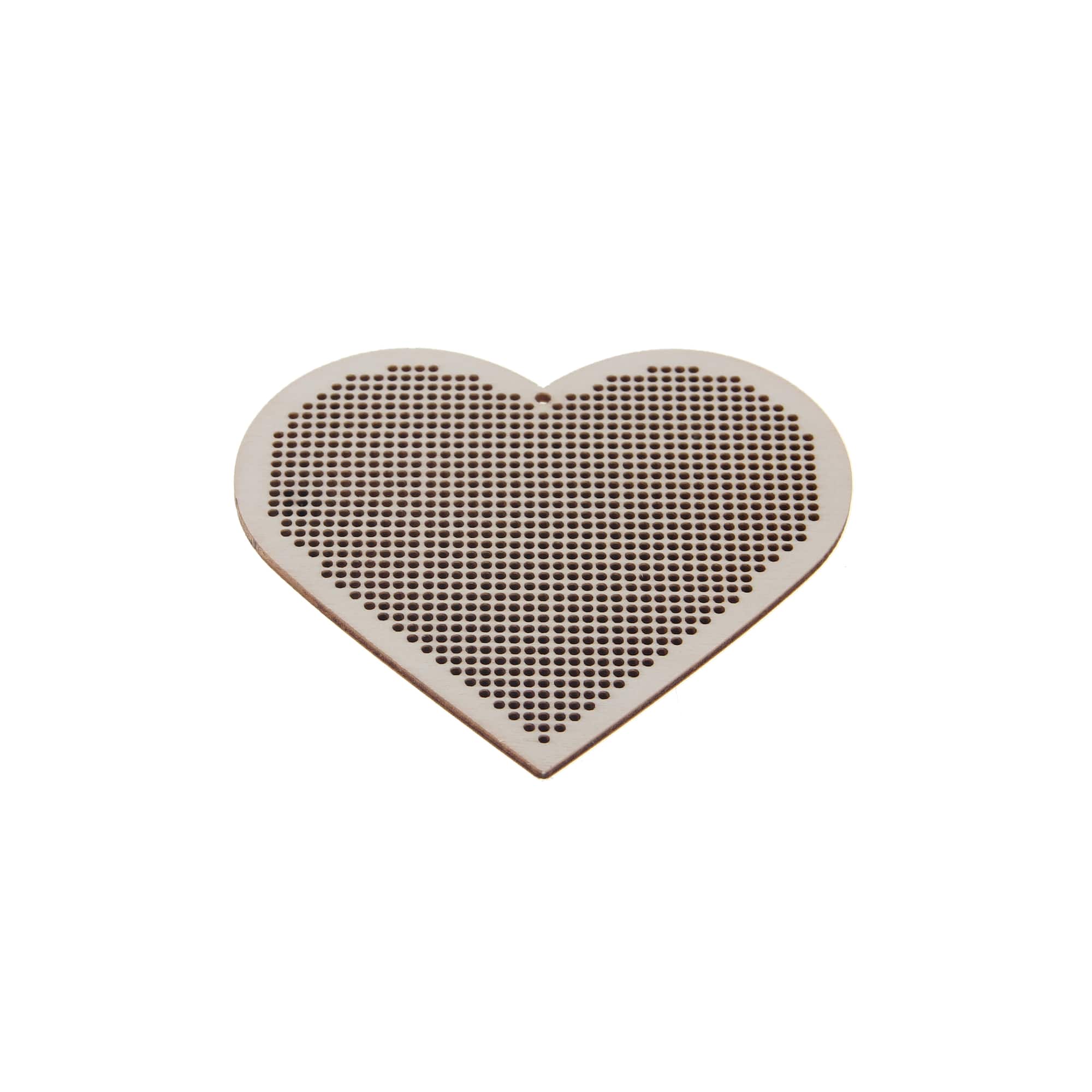 4" Heart Cross Stitch Wood Canvas, 4ct. by Loops & Threads®